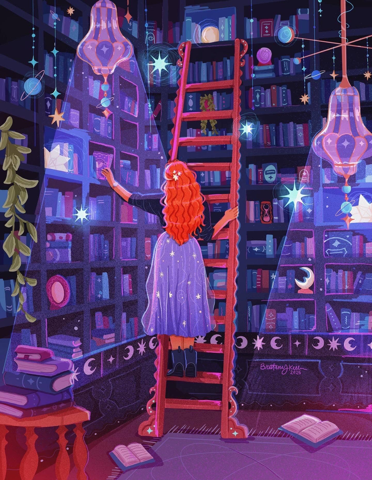 Celestial Library Print